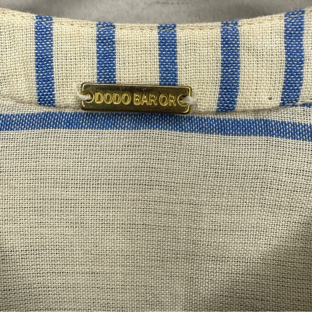 Dodo Bar Or Blue and Cream Striped Blouse - Picture 14 of 16